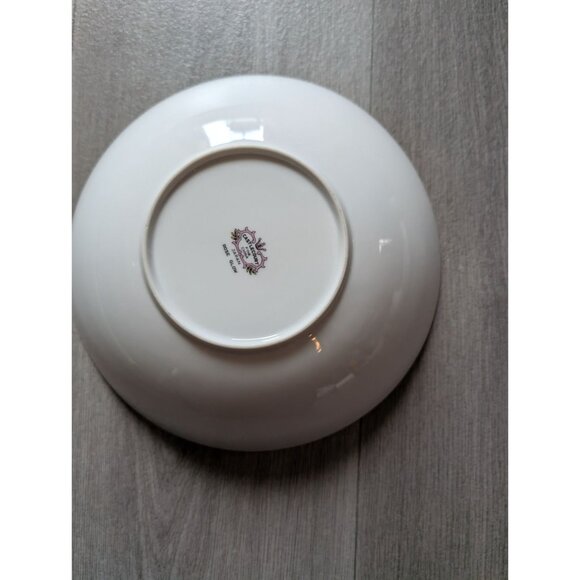 Vintage Castletcourt China Serving  Bowl Pink Rose Floral Design Gold Trim 9" - Picture 4 of 5